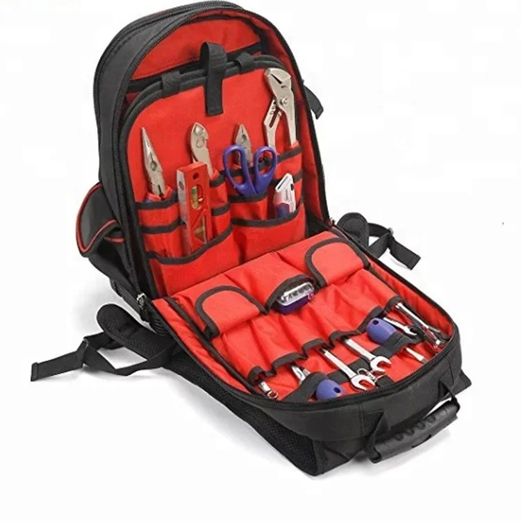 Wholesale Waterproof 40 Pocket Electrician Tool Backpack