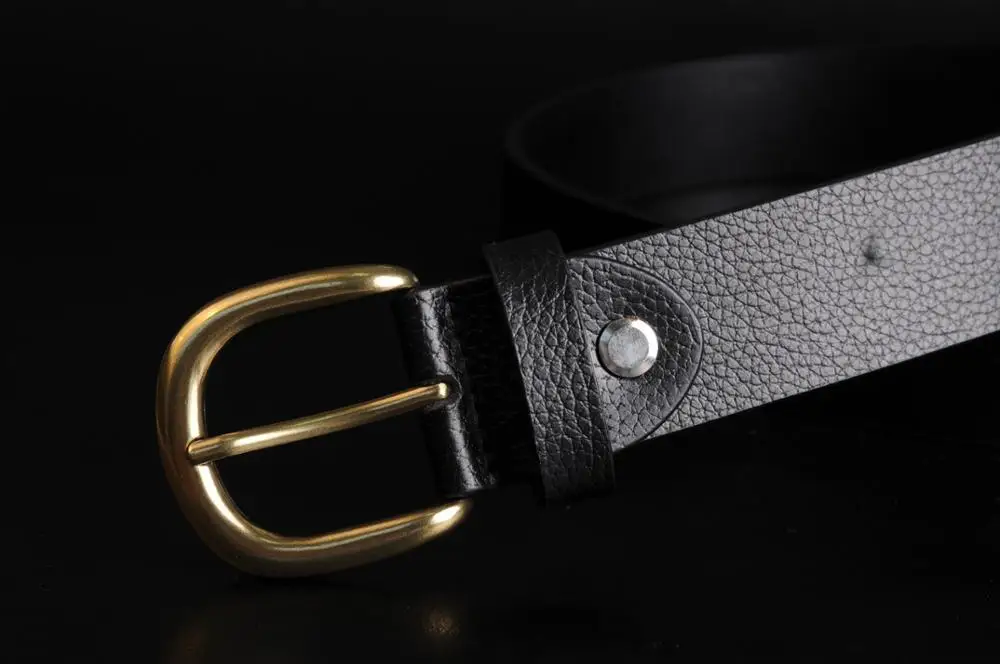 luxury belt Men genuine leather brown belt with Alloy Buckle