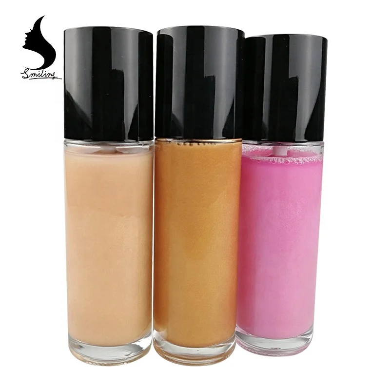 
No Logo 120ml Private Label Makeup Foundation Prep Set Glow Liquid Body Highlighter Shimmer Spray 
