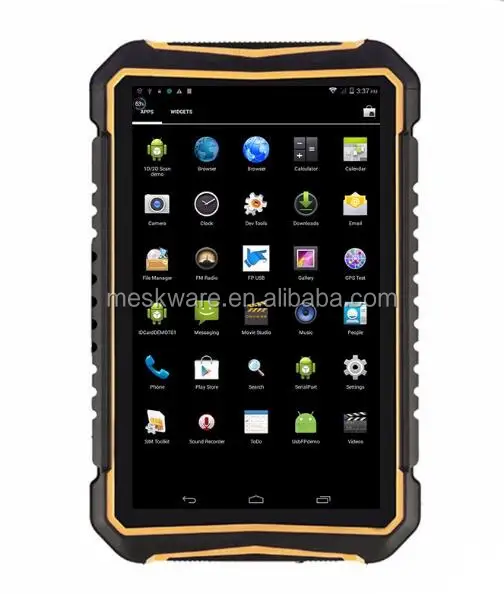 7 inch rugged handheld PDA UHF HF LF RFID reader barcode scanner finger print