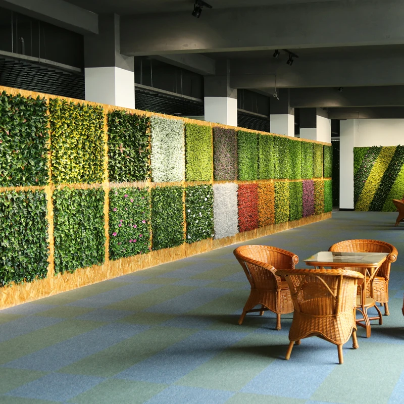 
customized design artificial boxwood panel for indoor plastic plants artificial green wall grass artificial green mat 