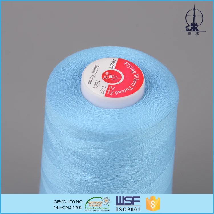 12s/2 105tex 30tickets Flying Wheel poly/ poly core spun sewing thread