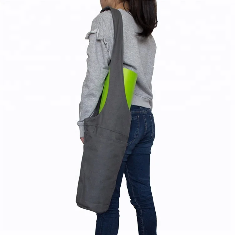 
Hot Selling Wholesale Eco Friendly 12An-Canvas Yoga Mat Sling Carry Bag Yoga Mat with Shoulder Bag 