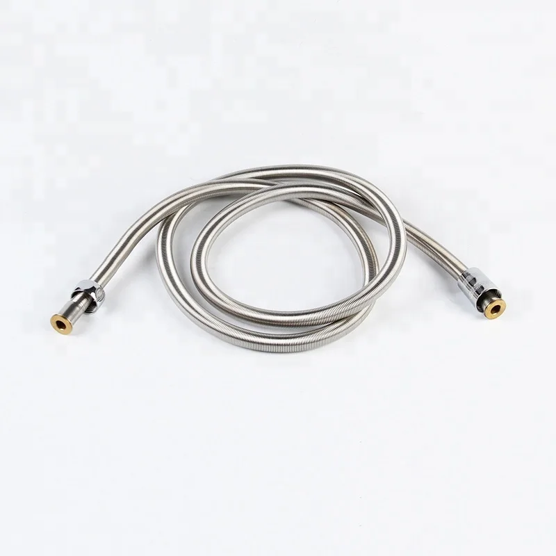 high spiral stainless steel wire reinforced spring shower hose with CE ACS Watermark