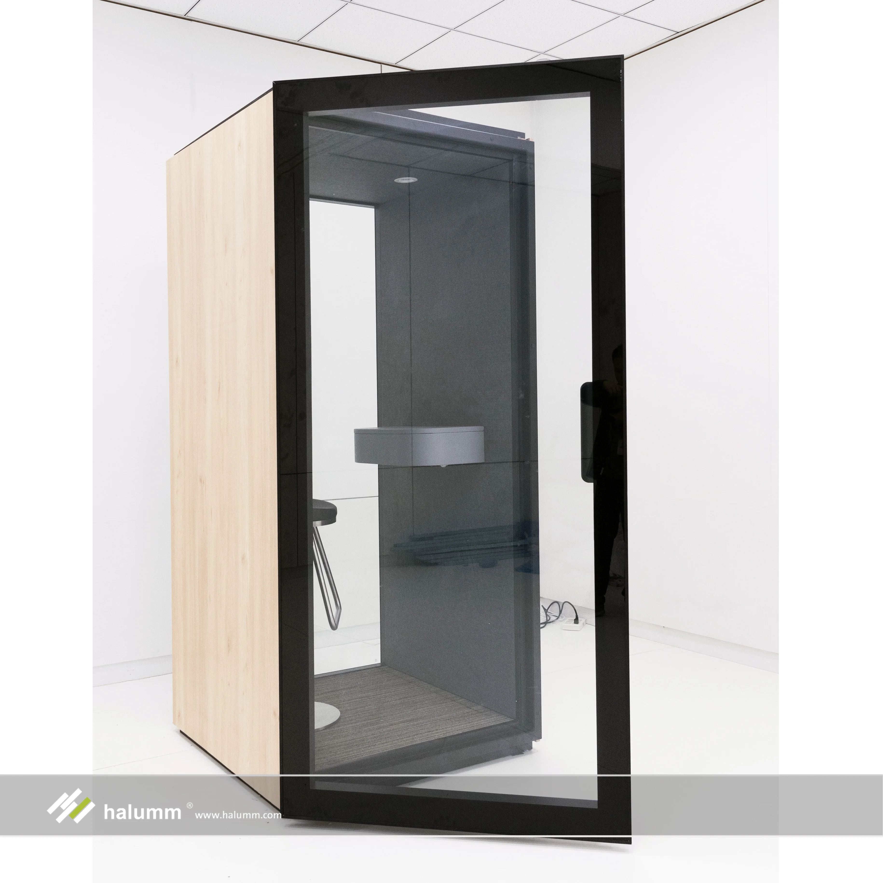 Half Hour Installation Soundproof Metal Telephone Booth Privacy Meeting Booth