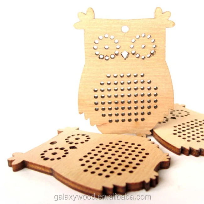 wholesale Customized heart shape wooden cross stitch for diy projects and crafts