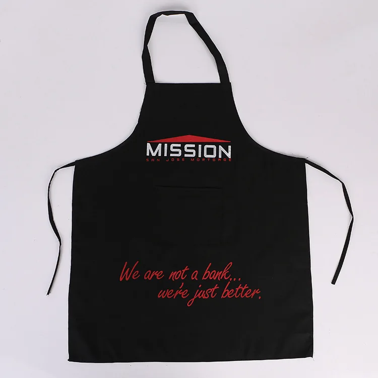 Free hang tags Customized Your Logo 2 Front Pockets Plain Color Comfortable Unisex Custom Apron With Your Logo or Design