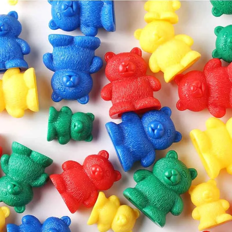 72PCS Educational Counting Bears Toys Bear Weight 3/6/9g
