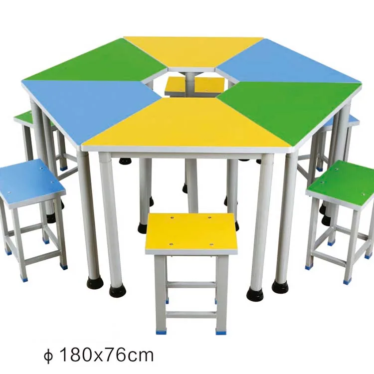 Colorful Classroom Furniture Kindergarten Study Desk Chair Tables For Kids Children