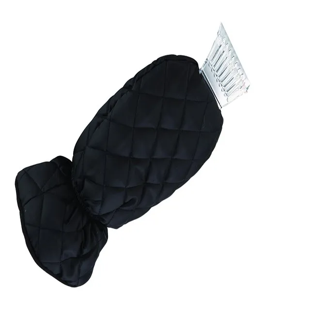 Ice scraper with black small dimand pattern mitt for car windshield