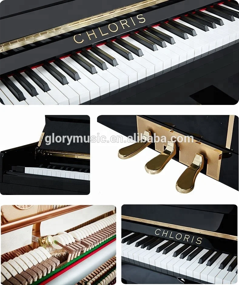 New 88 Keys Studio Piano Black Baby Vertical Piano factory Price, Ebony Polish HU-131E