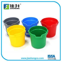 10Qt 14Qt Heavy-duty Pail Plastic Cleaning Bucket embossed graduations quarts and liters 09301 & 09302