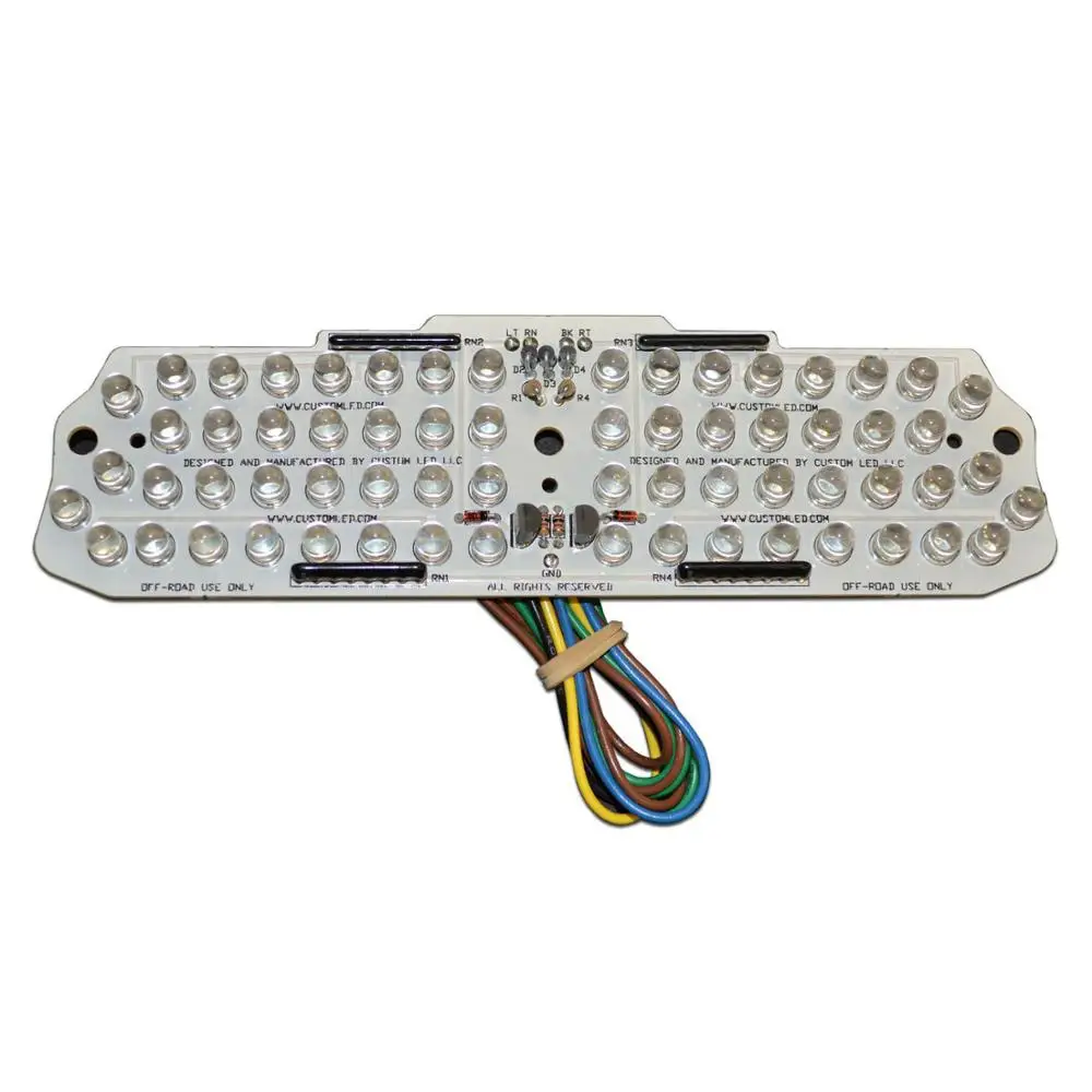 Off-Road Use LED Vehicle Light PCB Board Aluminum PCB with F3 Red Diode for Car Tail lights
