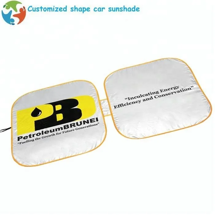 Popular square car windshield sunshade 150*70 cm universal fitting front sun shade for car