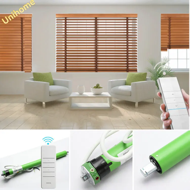 Electric motorized classic elegant basswood wooden venetian blinds