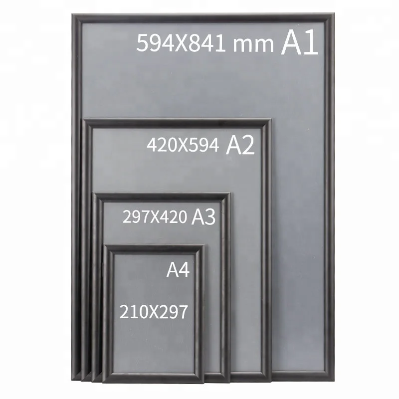 Черный с фокусным расстоянием 25 мм Стандартный митрофорный защелкивающаяся фоторамка рама для плаката