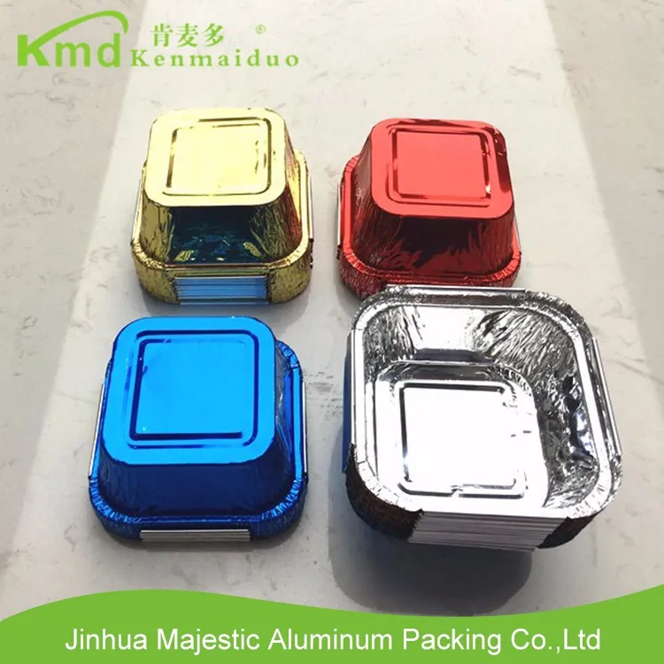 Colorful Aluminum foil container with lid