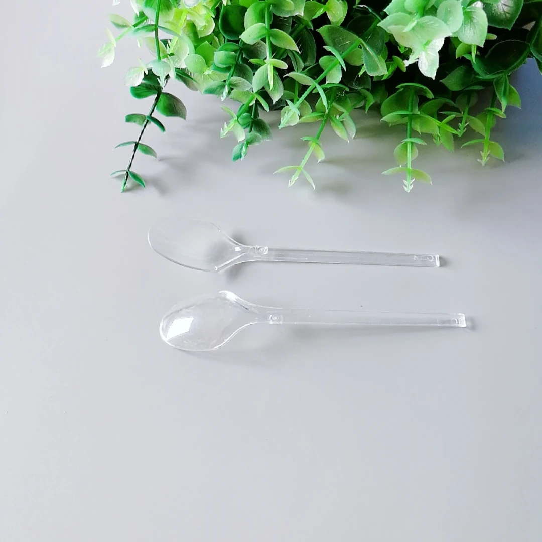 tea measuring spoon disposable dessert coffee plastic disposal spoon for promotional