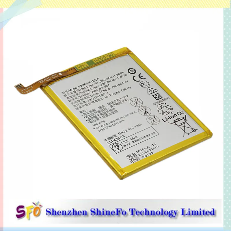 
High Quality 2900mAh Phone Battery HB366481ECW for Huawei P9 G9 G9 Lite Honor 8 5C battery 