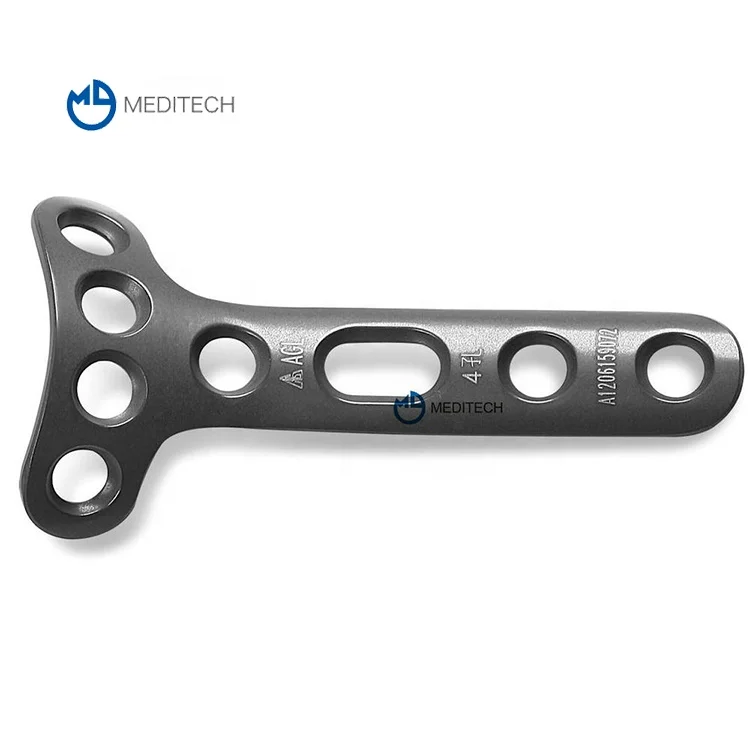 Chinese products small T type curved orthopedic titanium locking trauma plate
