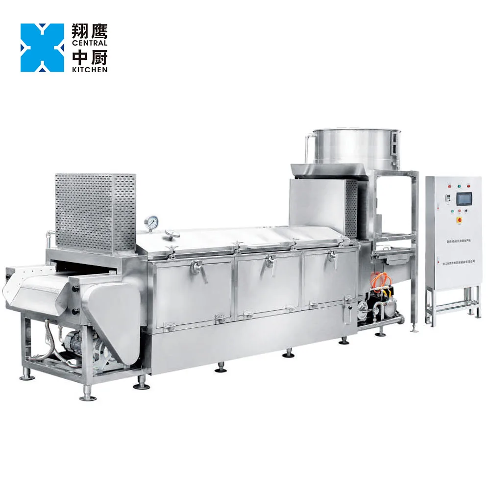 XYCF-150Z commercial automatic rice processing line/rice steamer/ rice steam cooking machine