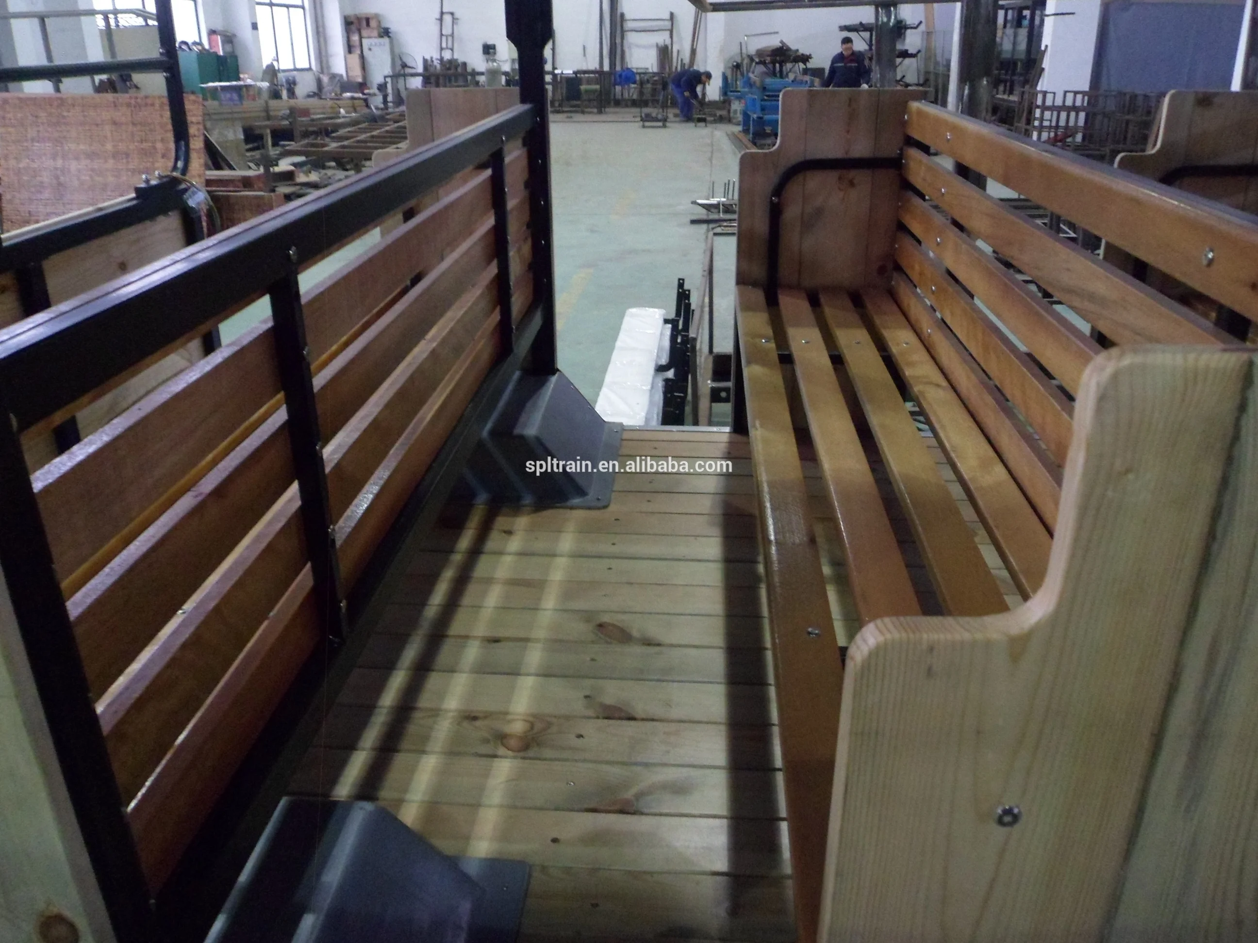 
Wooden Forest Passenger Trailer Trolley Coach 