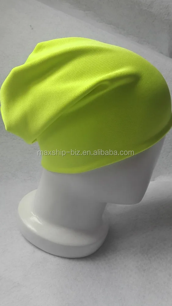 neon polyester unisex slouch beanie hat
