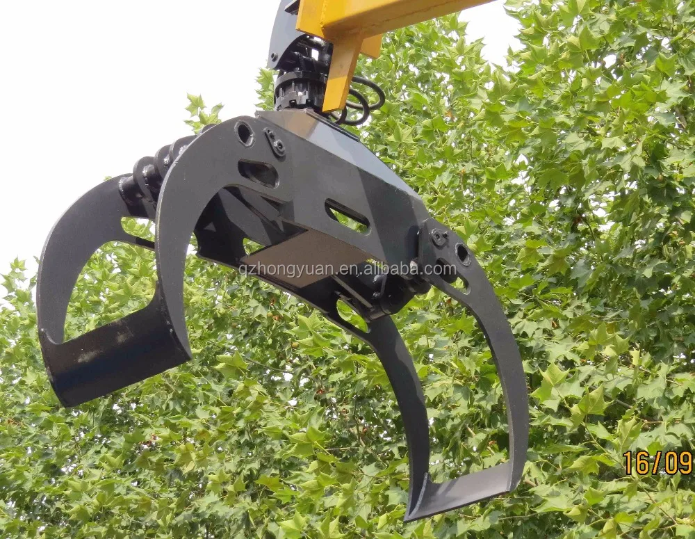 Hydraulic Wood Sugarcane Loader for Sale Sugar Cane Grabber Loader 3 wheels logger tri wheels price