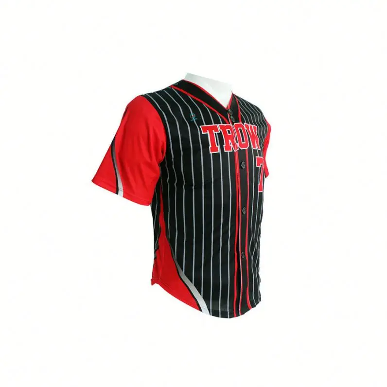 
100% polyester embroider custom promotional baseball jersey 