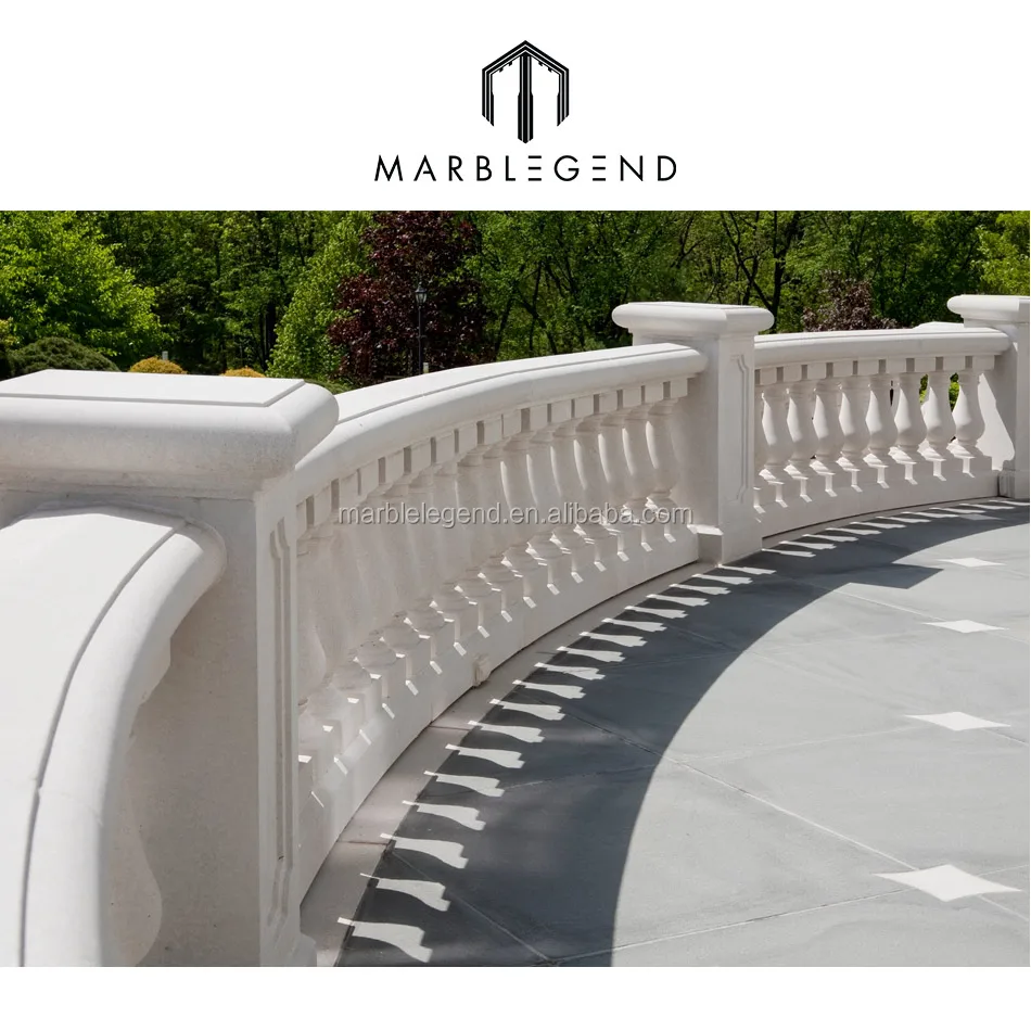 villa marble stone porch balcony railing designs