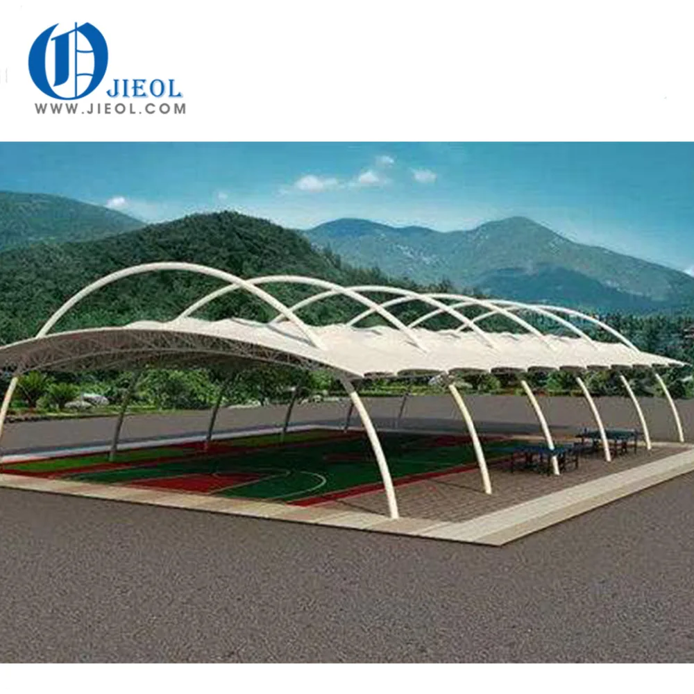Architecture membrane steel structure tennis court tent tensile structure