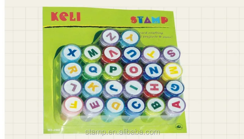 2021 new  teacher stamp digital seal letter stampSelf Inking Stamp Kids toy,self-inking plastic stamp Custom Cute Stamps WZ-4230
