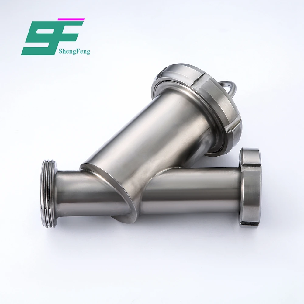 ShengFeng 3' Hygienic stainless steel SUS304 Y Yype Clamped filter Strainer