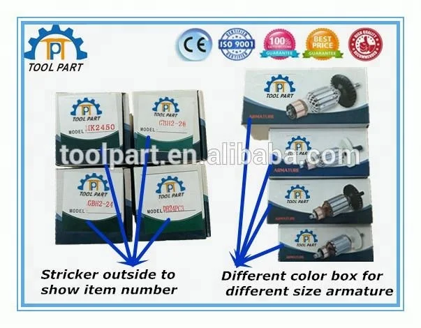 Power Tool Spare Parts Armature/ Rotor for MT240 Cutting Machine