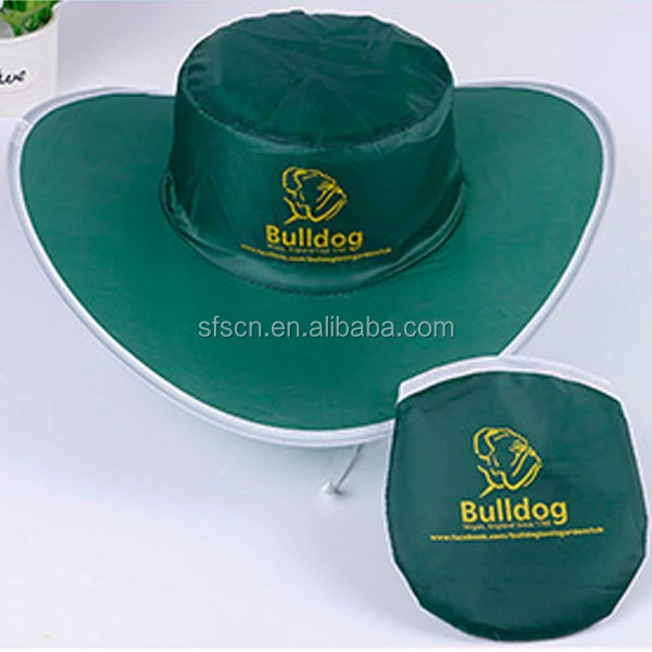 Wholesales Custom Printing Polyester Foldable Cowboy Hat