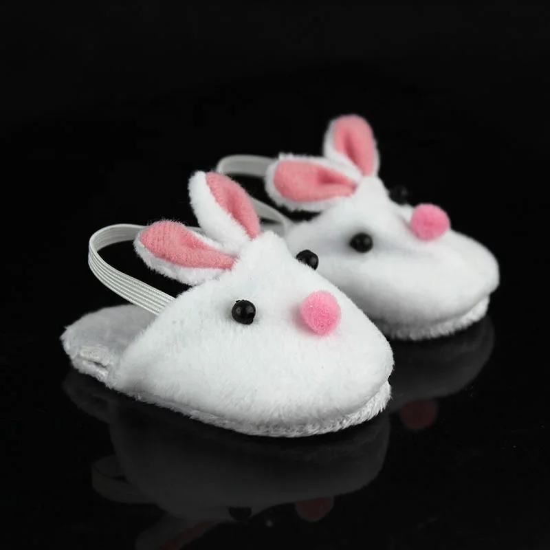 New Cute Felt Baby Dolls Plush Slippers