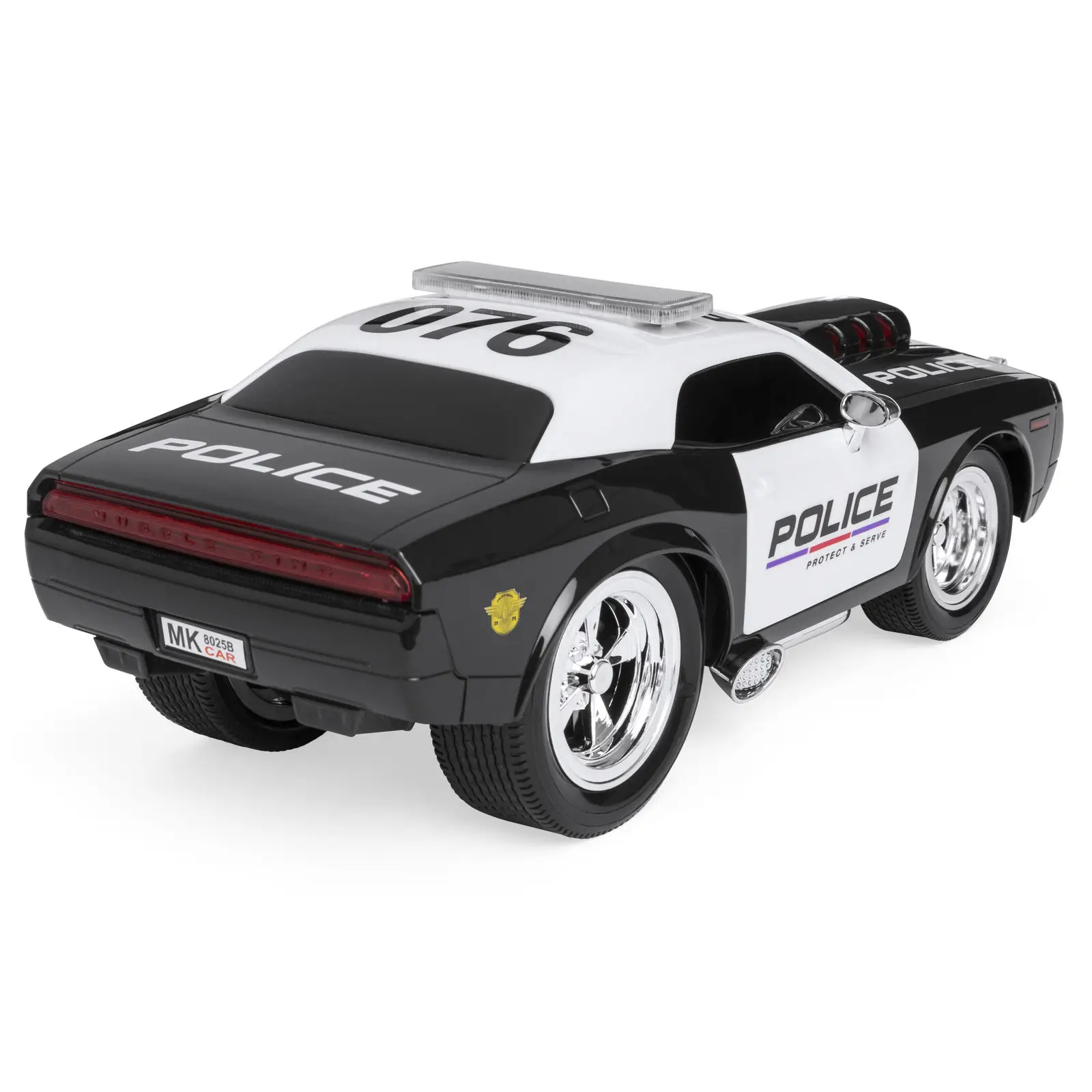 2.4GHz Remote Control Car with Lights, Rechargeable Batteries, and USB Cable - Black
