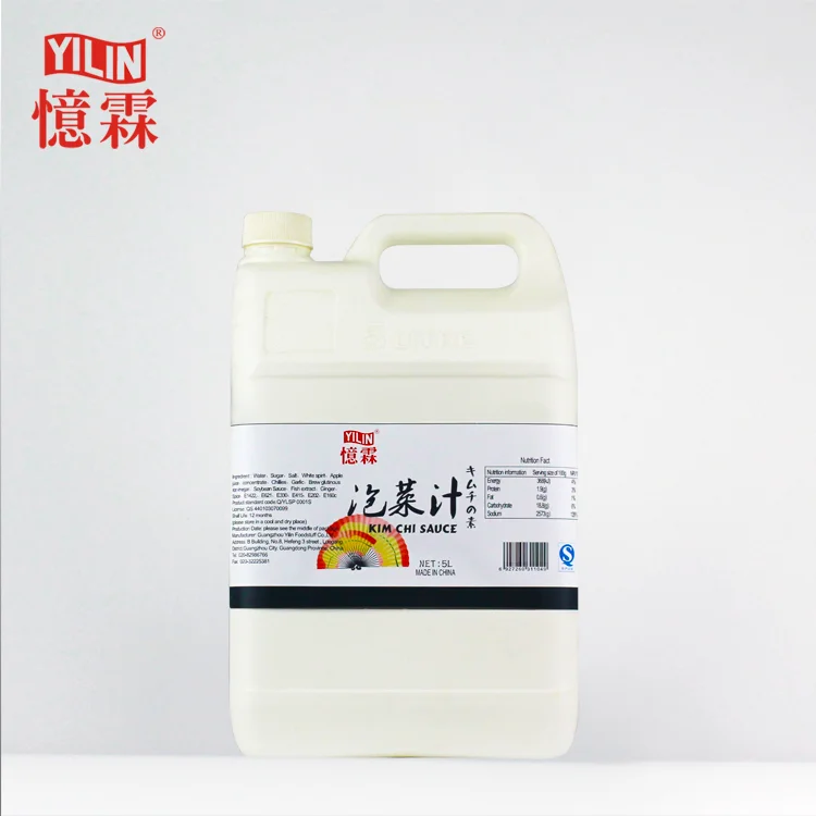 Chinese manufacturer 5L hot sale cheap healthy kimchi sauce for dish with private label