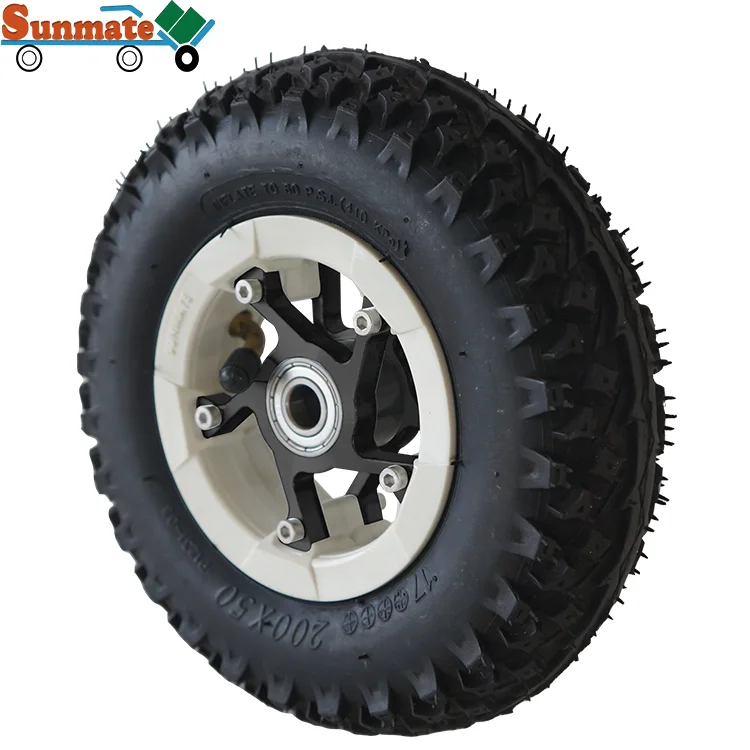 6 7 8 inch new design model solid alloy pneumatic wheel electric freestyle scooter inflatable rubber big wheel