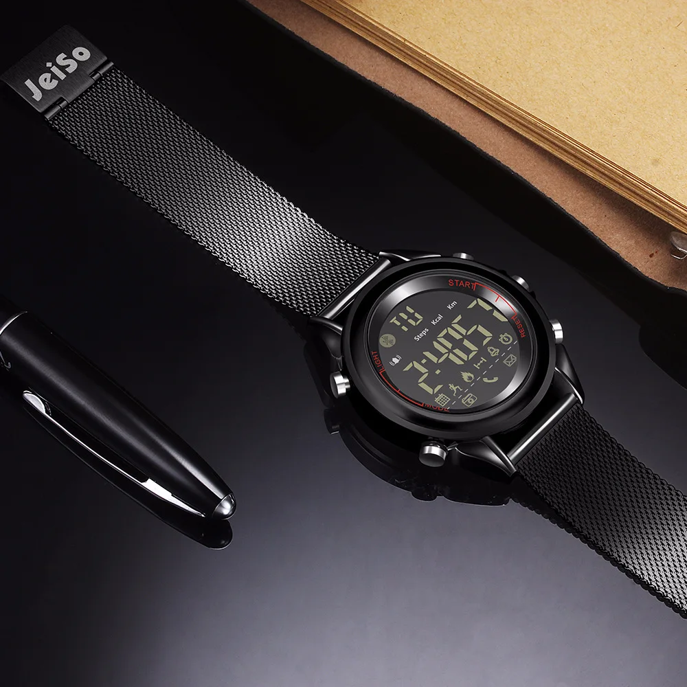 Новинка Ультратонкие мужские Смарт-часы стальная сетка со спортивным счетчиком шагов телефон Будильник Напоминание можно настроить