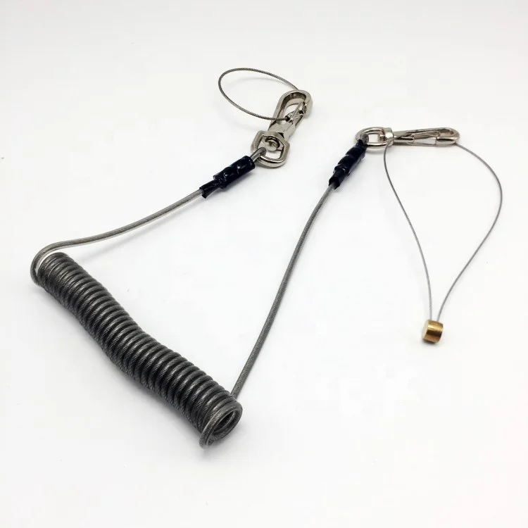 
Safety work tool lanyard coil tether 