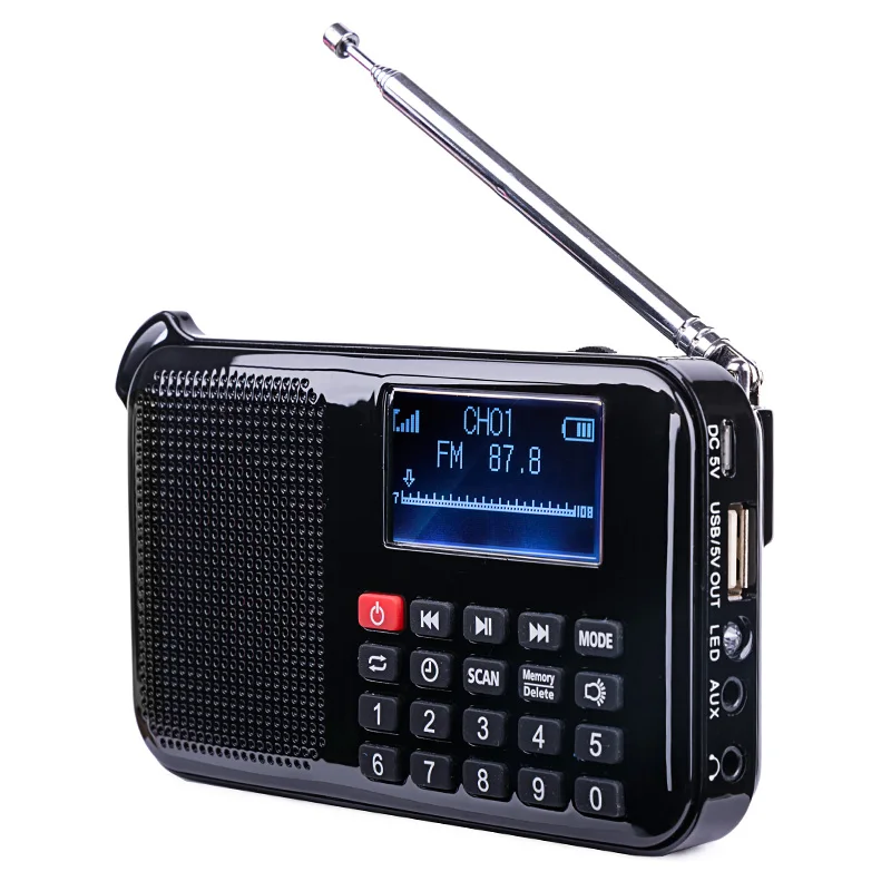 L-388 MP3 music player speaker portable solar radio FM