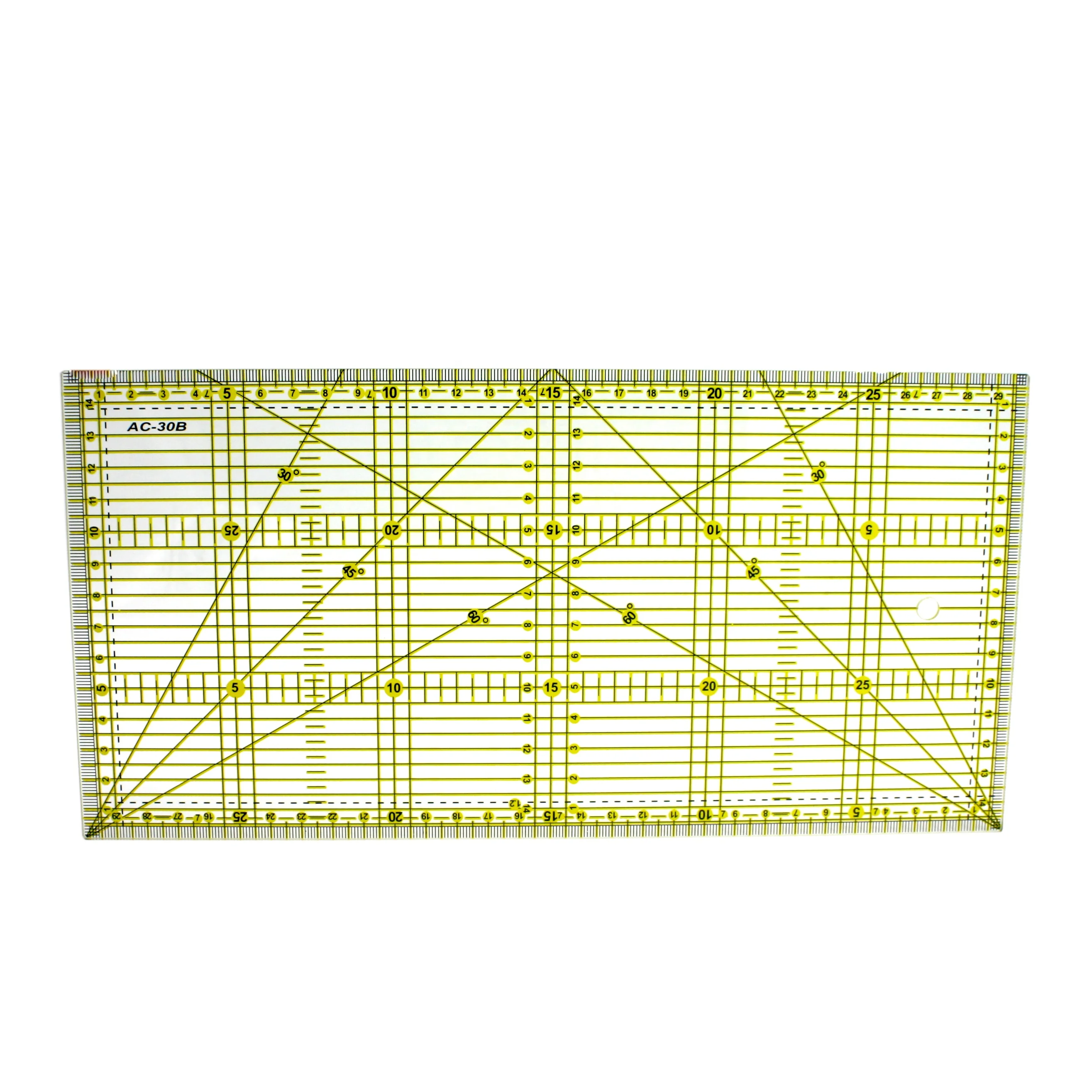 QA003 квадрат 30x15 см Акриловая лоскутного шитья линейка Лоскутное Шаблоны для искусства пошив по индивидуальному заказу, из кусков, расходные материалы