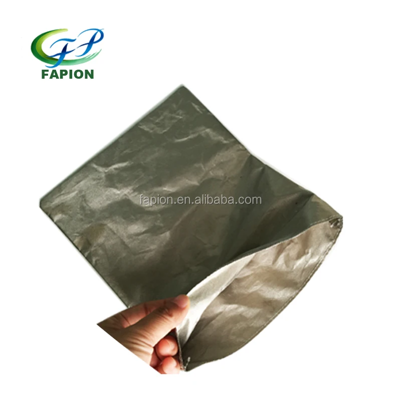 
custom silver copper mesh faraday cage pouch bag 