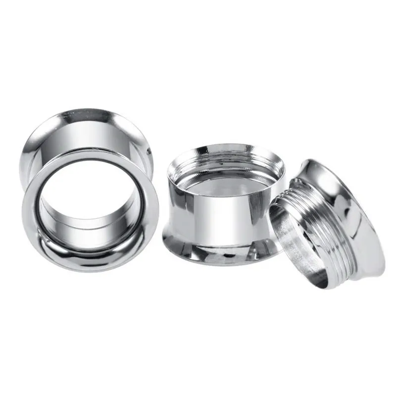 
stainless steel double UV ear Piercing Gauges Flesh Tunnel 