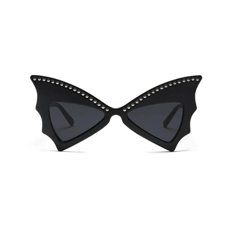Wholesale High Quality Fashion Eye Protection Party New Women Shades Unique Bat Sunglasses gafas de fiesta