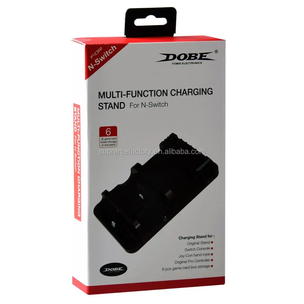 Multi-Function Charging Stand 6 pcs Game Storage Pro Controller Dock for Nintendo Switch NS