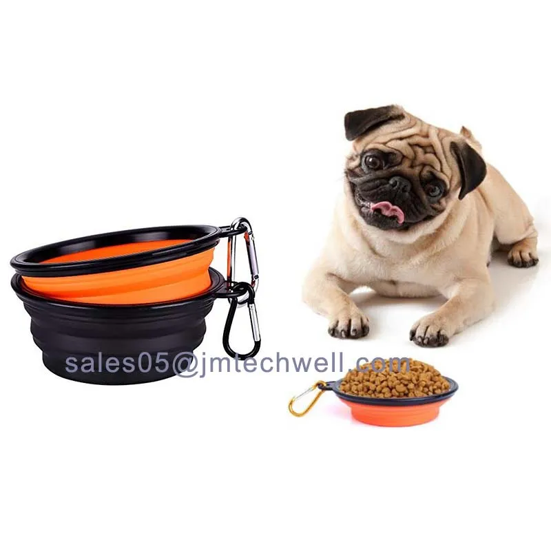 Factory wholesale foldable silicone pet  bowl