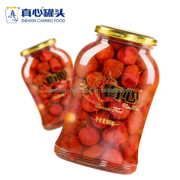 
China Famous Brand Canned Strawberry Canned Fresh fruits for Supermarket in Mason Jars in 680g  (60760549771)