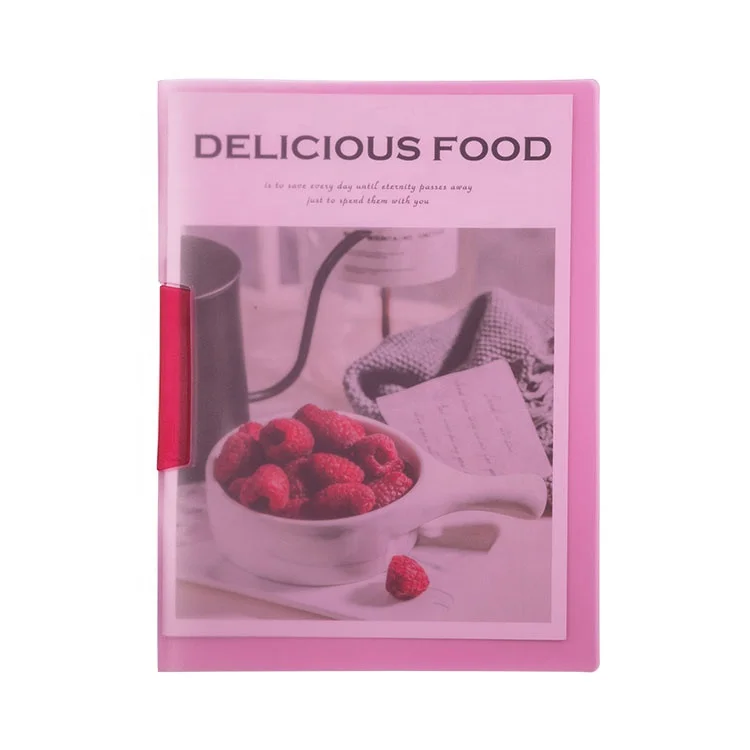 A4 Translucent Plastic PP Clip File Folder with Swing Clip